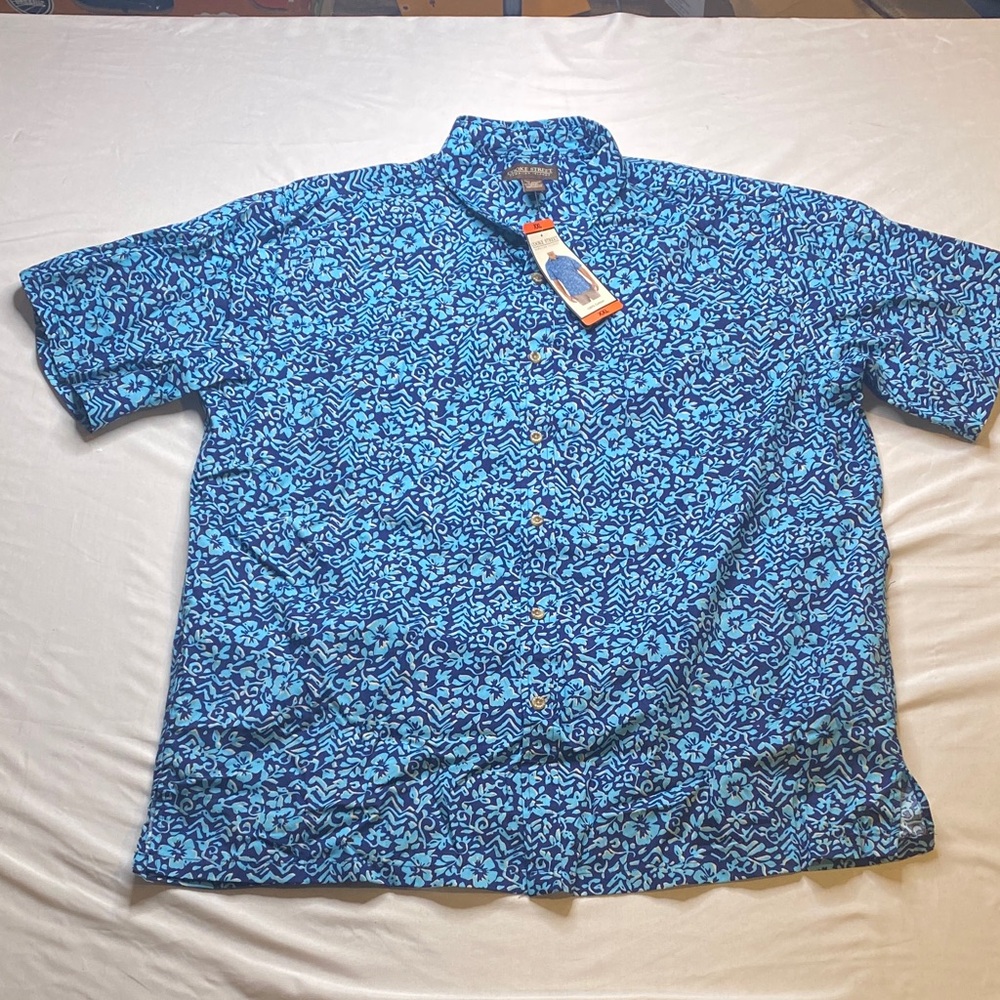 Cookie Street‎ Vibrant Blue Men's Casual Button Down Shirt